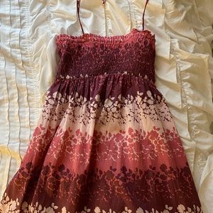 Smocked floral dress/coverup